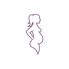 Obraz na płótnie Canvas Pregnant template vector icon