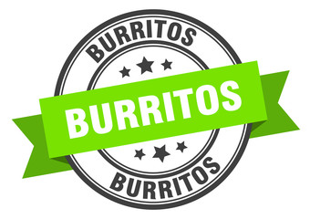 burritos label. burritos green band sign. burritos