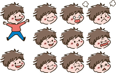 男の子　表情セット