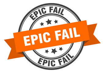 Fototapeta premium epic fail label. epic fail orange band sign. epic fail