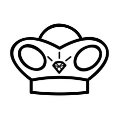Simple Vector Icon Outline Style, Crown for part Of logo or other related