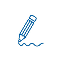 Pencil flat icon.