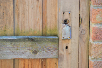 Broken handle on back gate