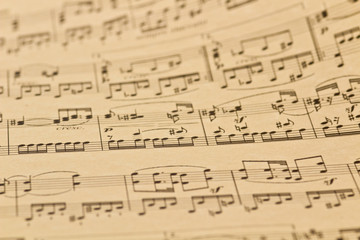 Obraz premium spartito musica NOTE organo concerto