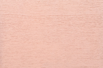 Texture of light pink woody background, closeup. Structure of the painted coral wood, backdrop.