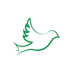 Bird wing Dove Logo