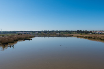 Sado River in the town of Alcácer do Sal, Alentejo, Portugal