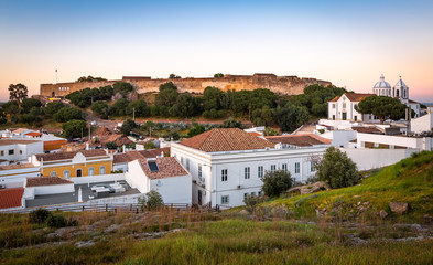 Obraz premium Castle of Castro Marim, Algarve, at sunset
