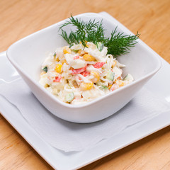 Restaurant dish crab salad