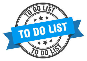 to do list label. to do list blue band sign. to do list