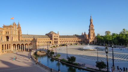 The amazing Spain Square, Plaza de Espana en Seville