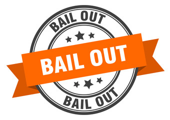 Fototapeta premium bail out label. bail out orange band sign. bail out