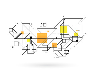 Abstract shape geometric vector