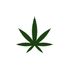 Canabis leaf vector illustration icon design