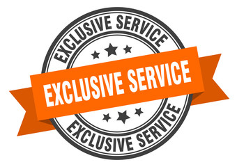 Fototapeta premium exclusive service label. exclusive service orange band sign. exclusive service