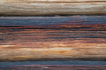 Naklejka premium Background of old pine boards. Street lighting.