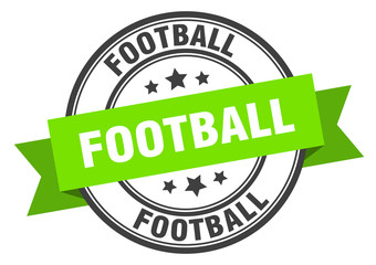 football label. football green band sign. football