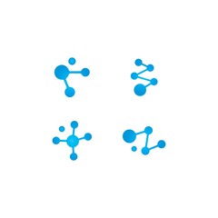 molecule logo vector icon illustration design  