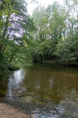 The river ter next to the greenway of Carrilet, Girona