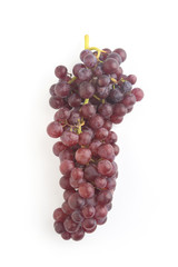 fresh red grape isolated on white background