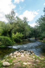 The river ter next to the greenway of Carrilet, Girona