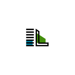 L initial letter, modern logo design template