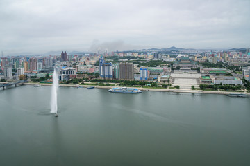 Obraz premium City skyline, Pyongyang, Democratic People's Republic of Korea (DPRK), North Korea