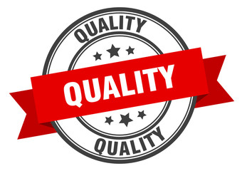 Obraz premium quality label. quality red band sign. quality