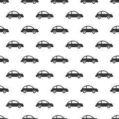 Seamless pattern. Car doodles background. Vector illustration.