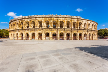 Les ar&egrave;nes de N&icirc;mes, Gard, France 