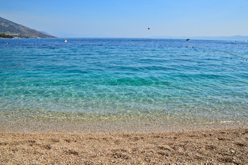Fototapeta na wymiar Island of Brac, Croatia, 08/30/2917. A day of vacation in Croatia, in one of the most beautiful islands in the Mediterranean sea