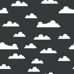 Cloud seamless pattern. Vector background.
