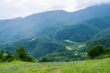 Obraz premium Misty mountain in Dilijan national park, Armenia