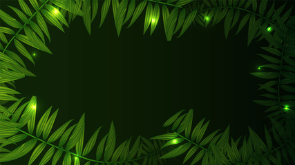 Fototapeta na wymiar Tropical Leaves Pattern Abstract Background