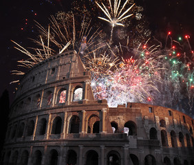 Fireworks at the Coliseum.
