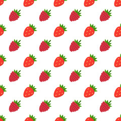 Seamless pattern. Berry background. Vector illustration.