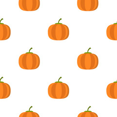 Seamless pattern. Pumpkin background. Vector illustration.