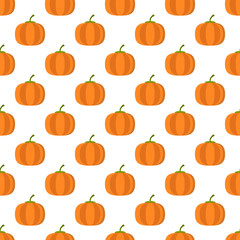 Seamless pattern. Pumpkin background. Vector illustration.