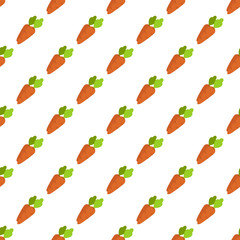 Seamless pattern. Carrot background. Vector illustration.