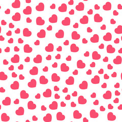 Hearts seamless pattern. Vector background.