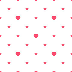 Hearts seamless pattern. Vector background.