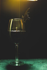 glass of wine, dinner for halloween