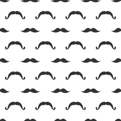 Mustache seamless pattern. Vector illustration