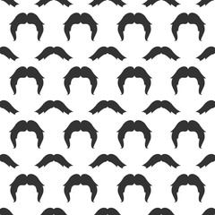 Mustache seamless pattern. Vector illustration