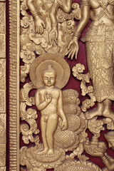 buddhist temple (Wat Manorom) in luang prabang (laos) 