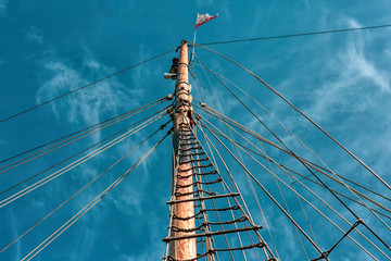 mast of an old sailing ship