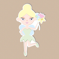 cute Fairy character illustration design, icon