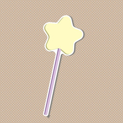 Star icon in flat design.  star icon on background. Vector illustration.