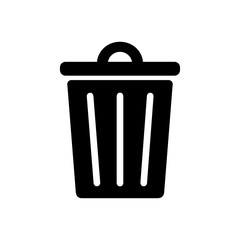 trash can - dust bin icon vector design template