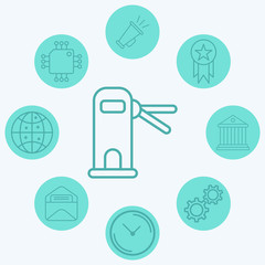 Access door vector icon sign symbol